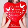 Cuscino a forma di cuore Personalizzabile con Testo