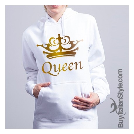 Felpa Donna con cappuccio- "Queen"