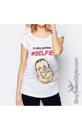 T-shirt premaman "Il mio primo selfie"