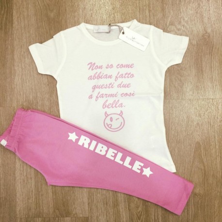 T-shirt bimba mezza manica  non so come abbiano fatto questi due a farmi così bella