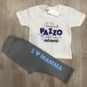 T-shirt bimbo mezza manica  "Innamorato pazzo della mia mamma"