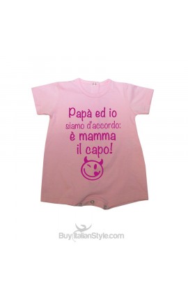 Baby romper "Dad and I agree is mom the boss"