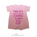 Pagliaccetto bimbo/a "Papà ed io siamo d'accordo è mamma il capo"