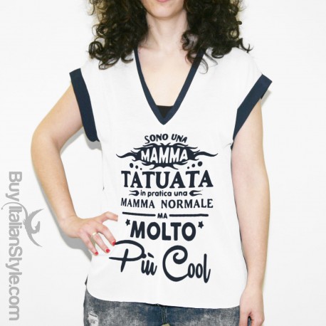 T-shirt da donna in stile hippie anni '60 e '70 con grafica