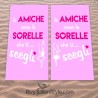 Set of two beach towels "Friends are the sisters you choose"