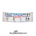 Striscione addio al celibato