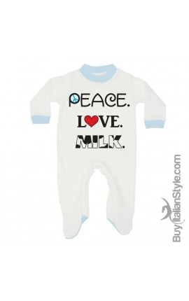 Tutina invernale o estiva a scelta "Peace Love Milk"