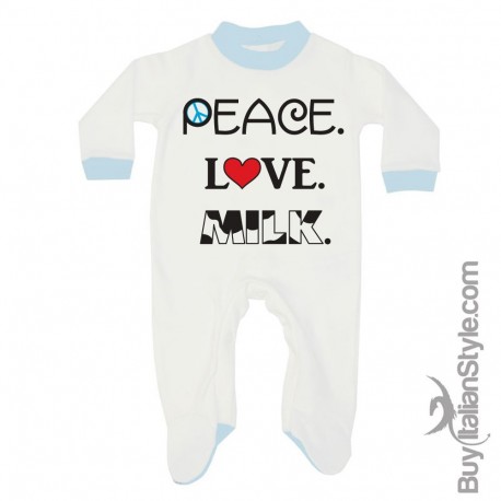 Tutina invernale o estiva a scelta "Peace Love Milk"