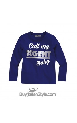 T-shirt MANICA LUNGA "Call my agent baby"