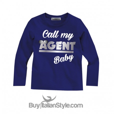 T-shirt MANICA LUNGA "Call my agent baby"