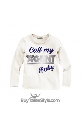 T-shirt MANICA LUNGA "Call my agent baby"