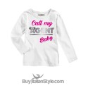 T-shirt bimba MANICA LUNGA "Call my agent baby"