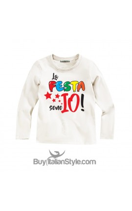 T-shirt bimbo MANICA LUNGA "La festa sono io"