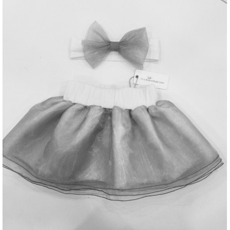 gonna in organza oro argento rosa