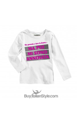 T-shirt bimba "Non posso uscire con te papà non vuole"