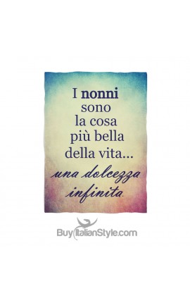 Plaid "I nonni sono la cosa più bella della vita una dolcezza infinita"