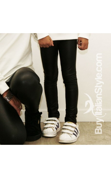 marchio popolare scarpe a buon mercato immagini dettagliate Leggings ecopelle neonata e bambina marchio popolare scarpe a buon mercato immagini dettagliate Leggings ecopelle neonata e bambina