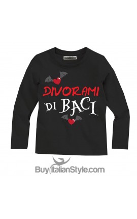 Maglia bimbo halloween "Divorami di baci"