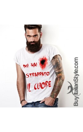 T-SHIRT  uomo  “strappato il cuore”