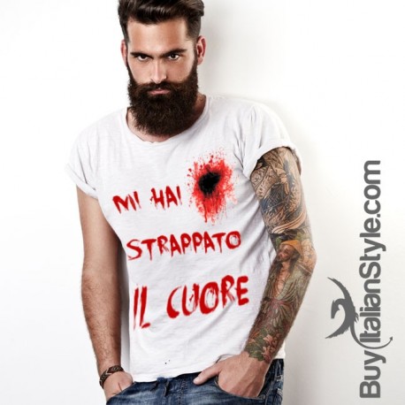 T-SHIRT  uomo  “strappato il cuore”