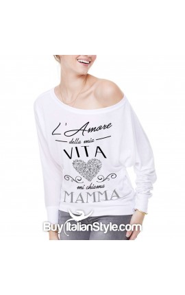 Maglia DONNA l' amore della mia vita mi chiama mamma