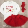 Gonna tutù in tulle con cuoricini