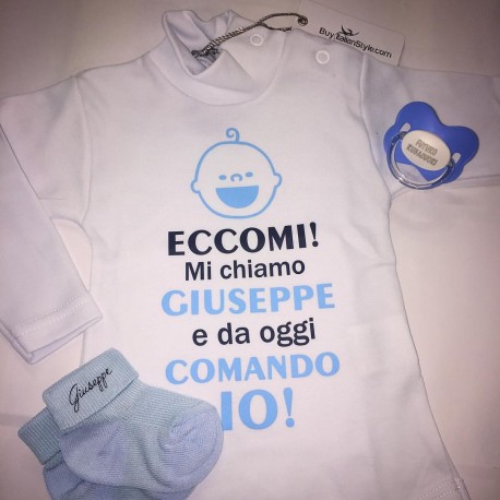 Body Neonato My First Christmas Wreath - Body Neonato Morbido Al 100% In Cotone - Tuta Neonato A Maniche Lunghe/corte - Italia - Foto 2