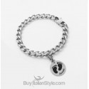 Bracciale  con ciondolo incisione piedini