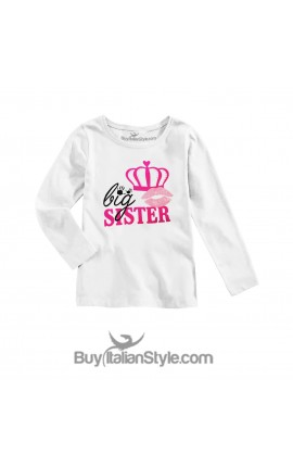 T-shirt bimba manica lunga "Big Sister"