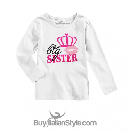 T-shirt bimba manica lunga "Big Sister"