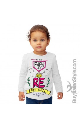 T-shirt bimba "Non posso uscire con te papà non vuole"