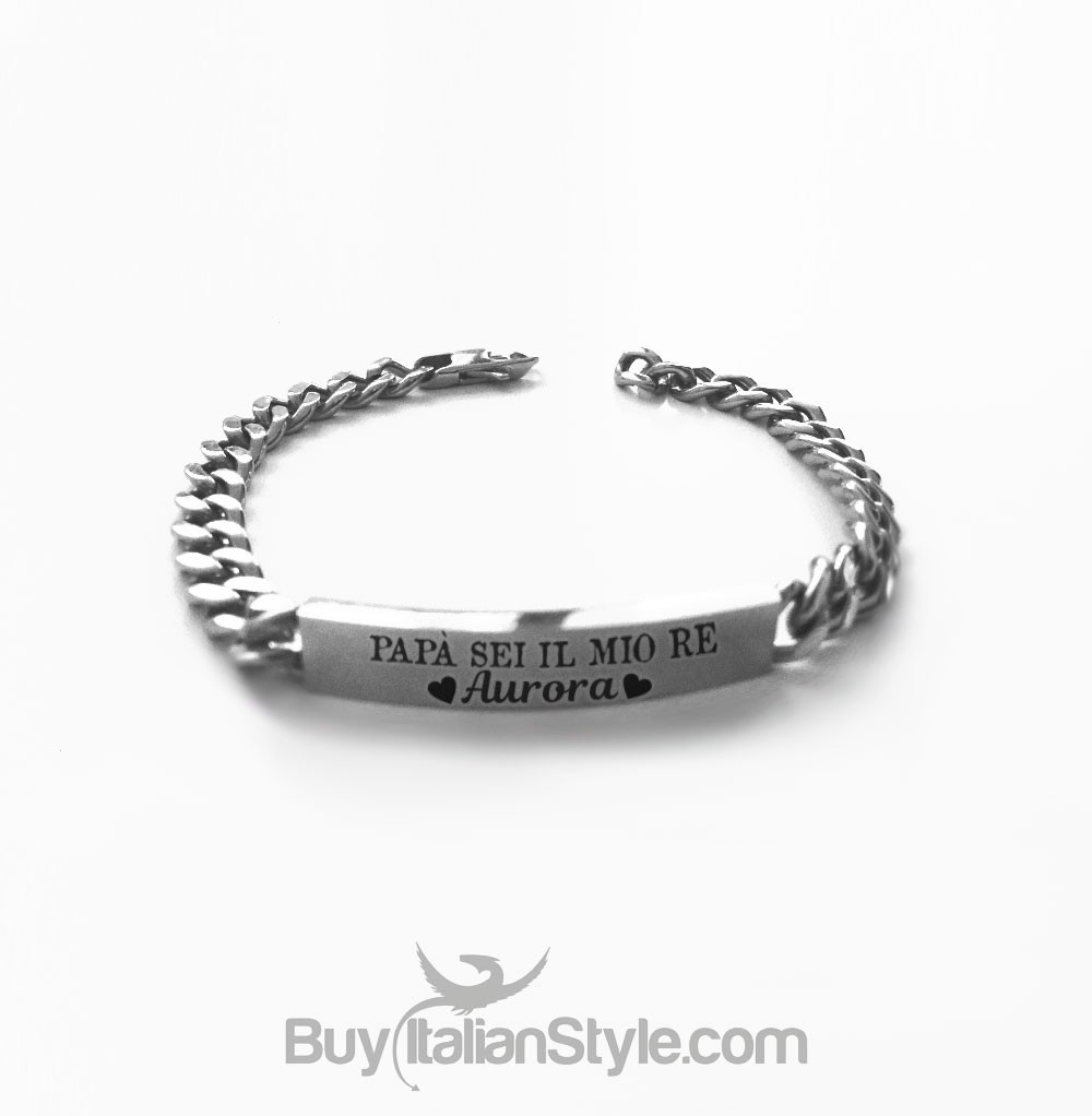 Bracciale Personalizzato Per Uomo, Regalo Personalizzato Per Papà Brac - Foto 6