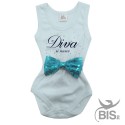Body neonata DIVA si NASCE con applicazione fiocco PAILLETTE