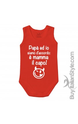 Newborn Bodysuit "Dad and I agree Mommy is the boss"