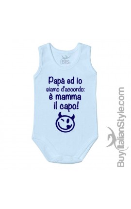 Newborn Bodysuit "Dad and I agree Mommy is the boss"