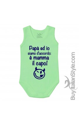 Newborn Bodysuit "Dad and I agree Mommy is the boss"