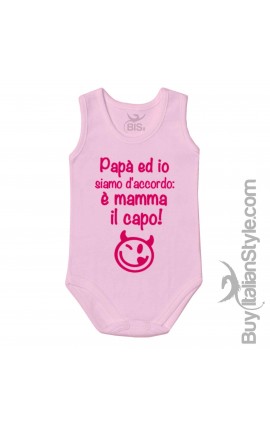 Newborn Bodysuit "Dad and I agree Mommy is the boss"