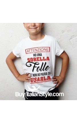 maglia bimbo stampa zia folle