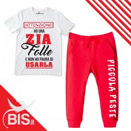 maglia bimbo stampa zia folle
