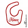 Bib with printed anchor and name