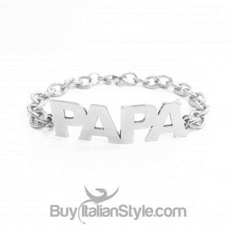 Bracciale papà acciaio
