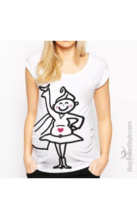 T-shirt premaman super mamma