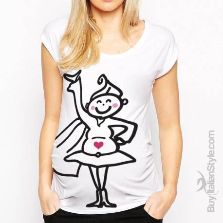 T-shirt premaman super mamma