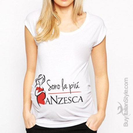 T-shirt premaman Sono la più paNzesca