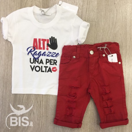 Panta COLOR neonato con strappi