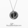 Collana con ciondolo piedini personalizzabile con nome