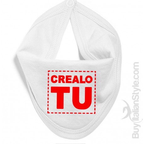 Bavetta a bandana per neonati personalizzabile