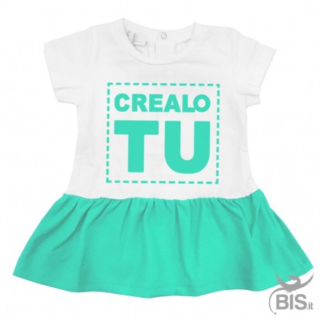 Abitino neonata bi-colore personalizzabile