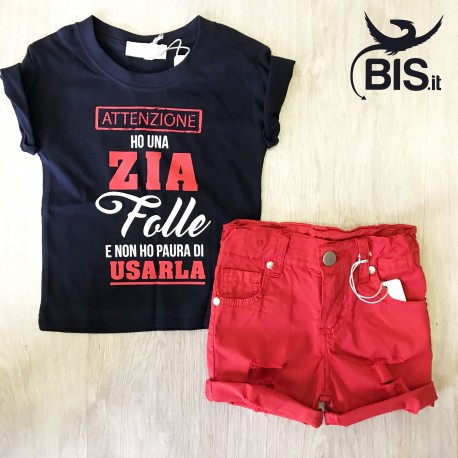 maglia bimbo stampa zia folle