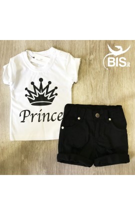 T-shirt bimbo mezza manica  "Prince"